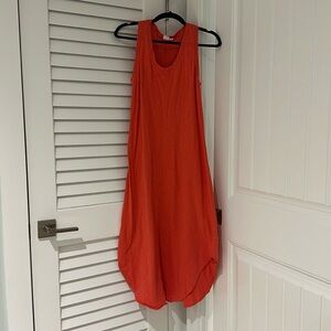 GAP coral midi dress